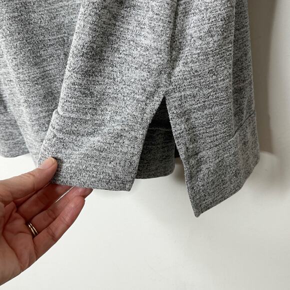 A New Day Women's Tunic Sweater M Heather Gray Cowl Neck Long Sleeve Slit Hem - Picture 9 of 12